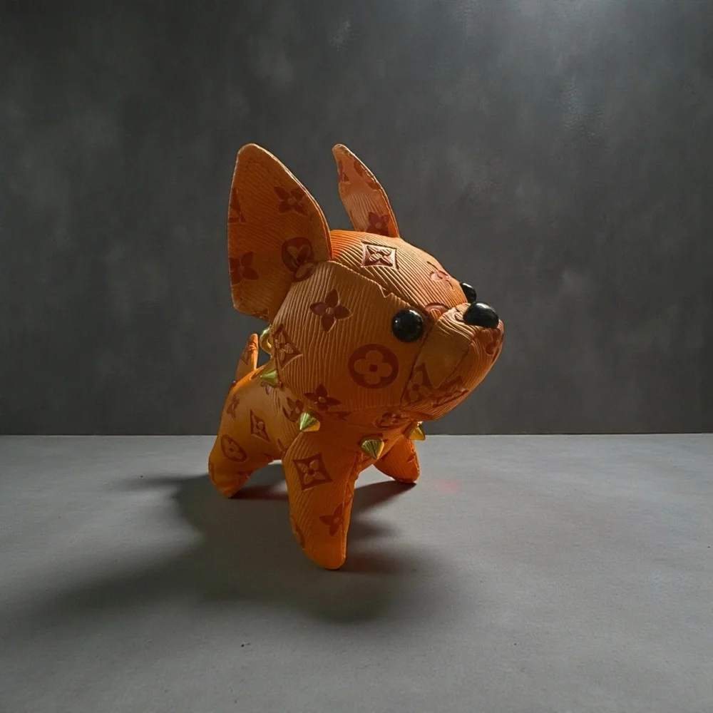 Orange French Bulldog Dog Keychain Handbag Bag Charm - Brand New